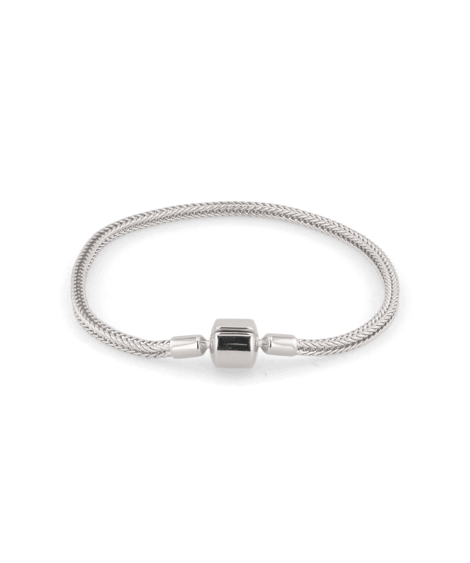 La Mode silver spiga chain bracelet by Lavana with polished woven links