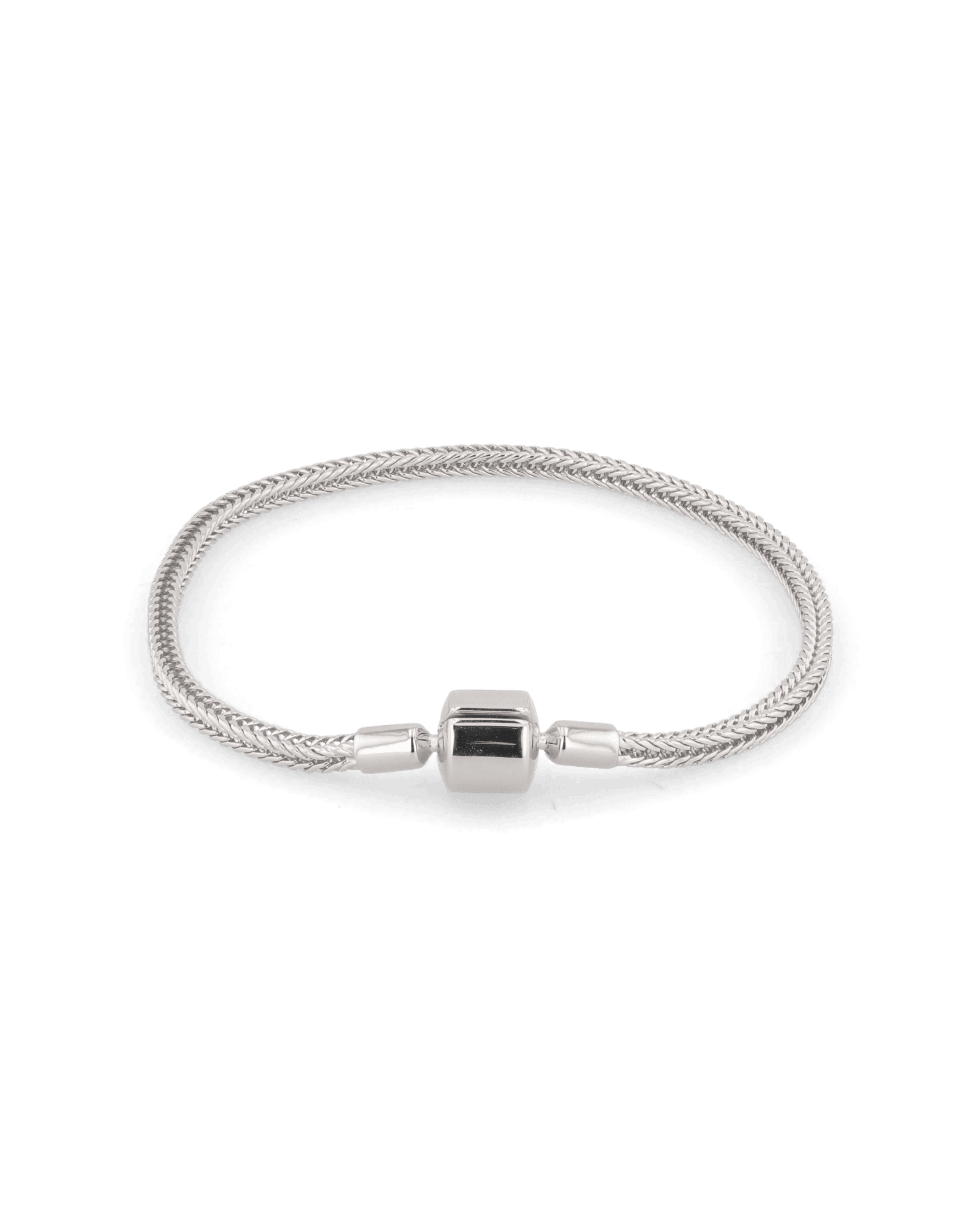 La Mode silver spiga chain bracelet by Lavana with polished woven links