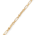 Latch Link Gold Bracelet by Lavana, elongated oblong links with four openable links for charms - 2