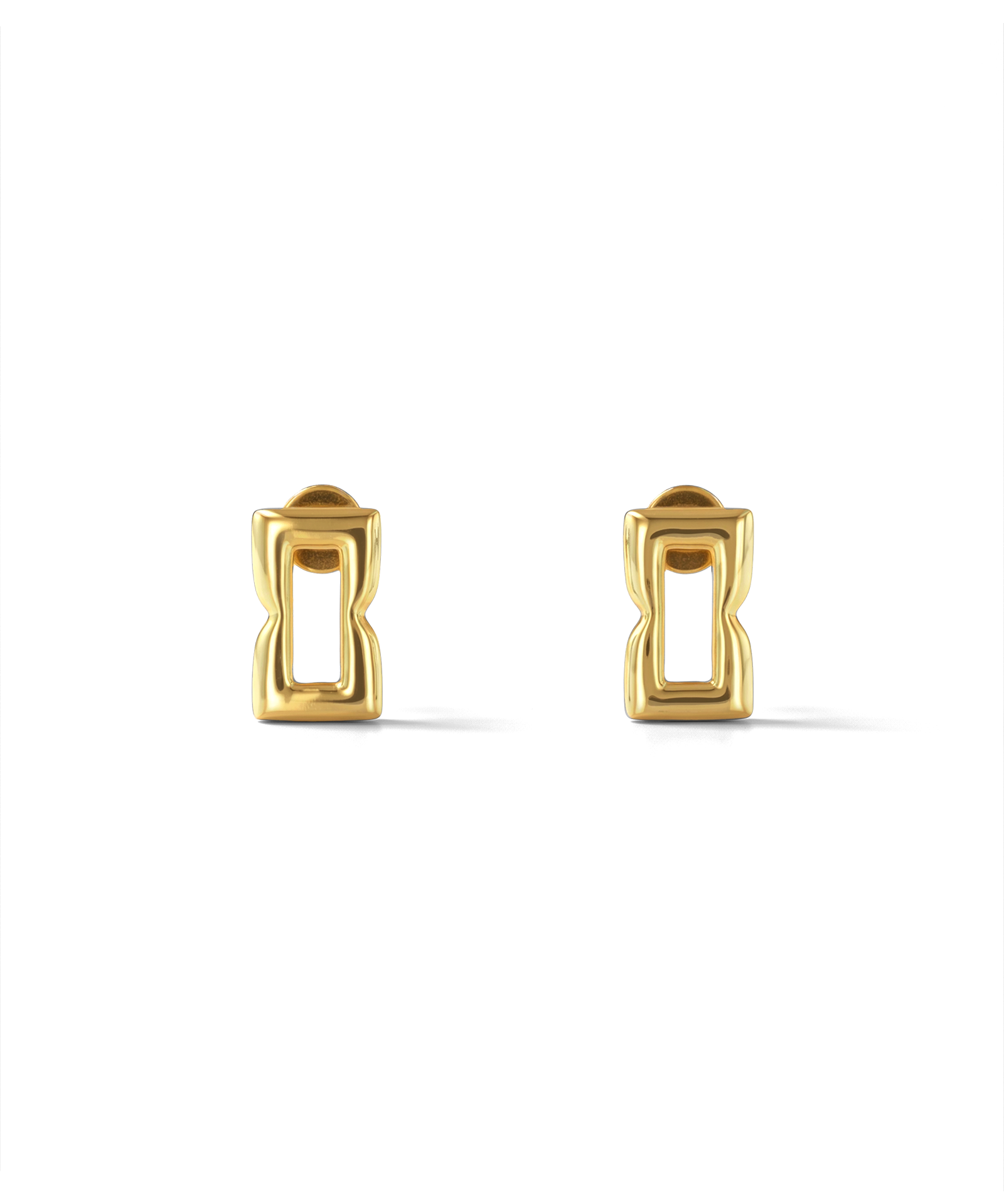 Lavana Signature Gold Link stud earrings 1