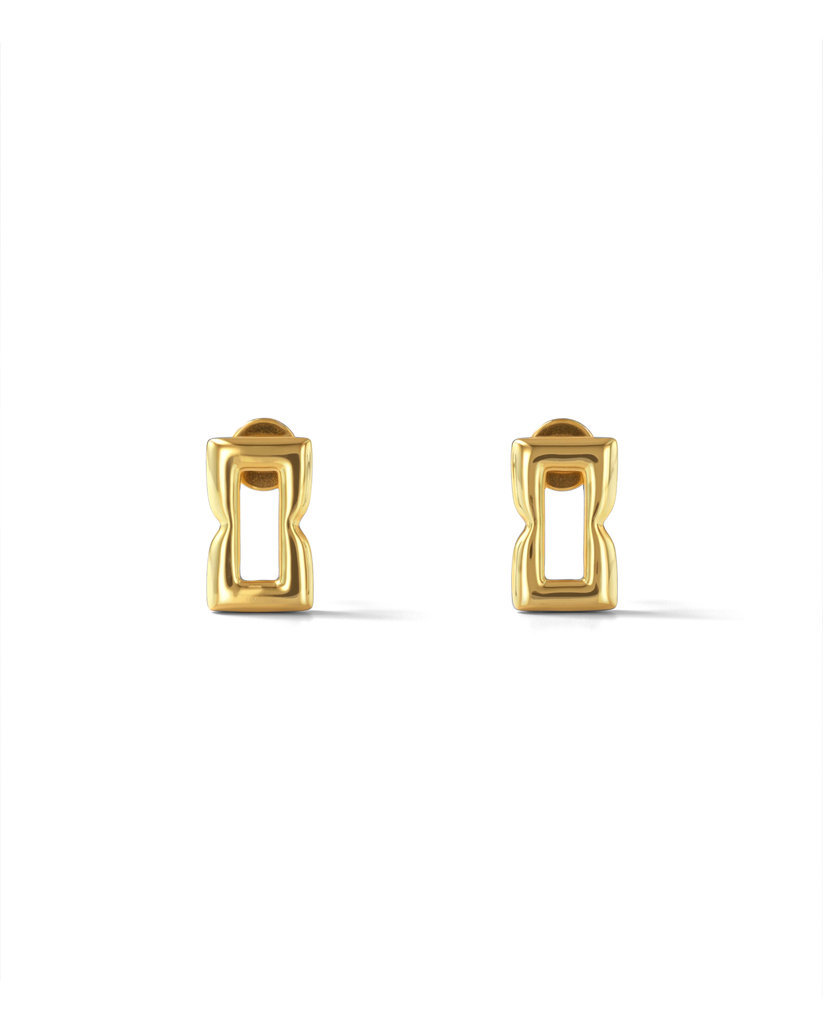 Lavana Signature Gold Link stud earrings 1