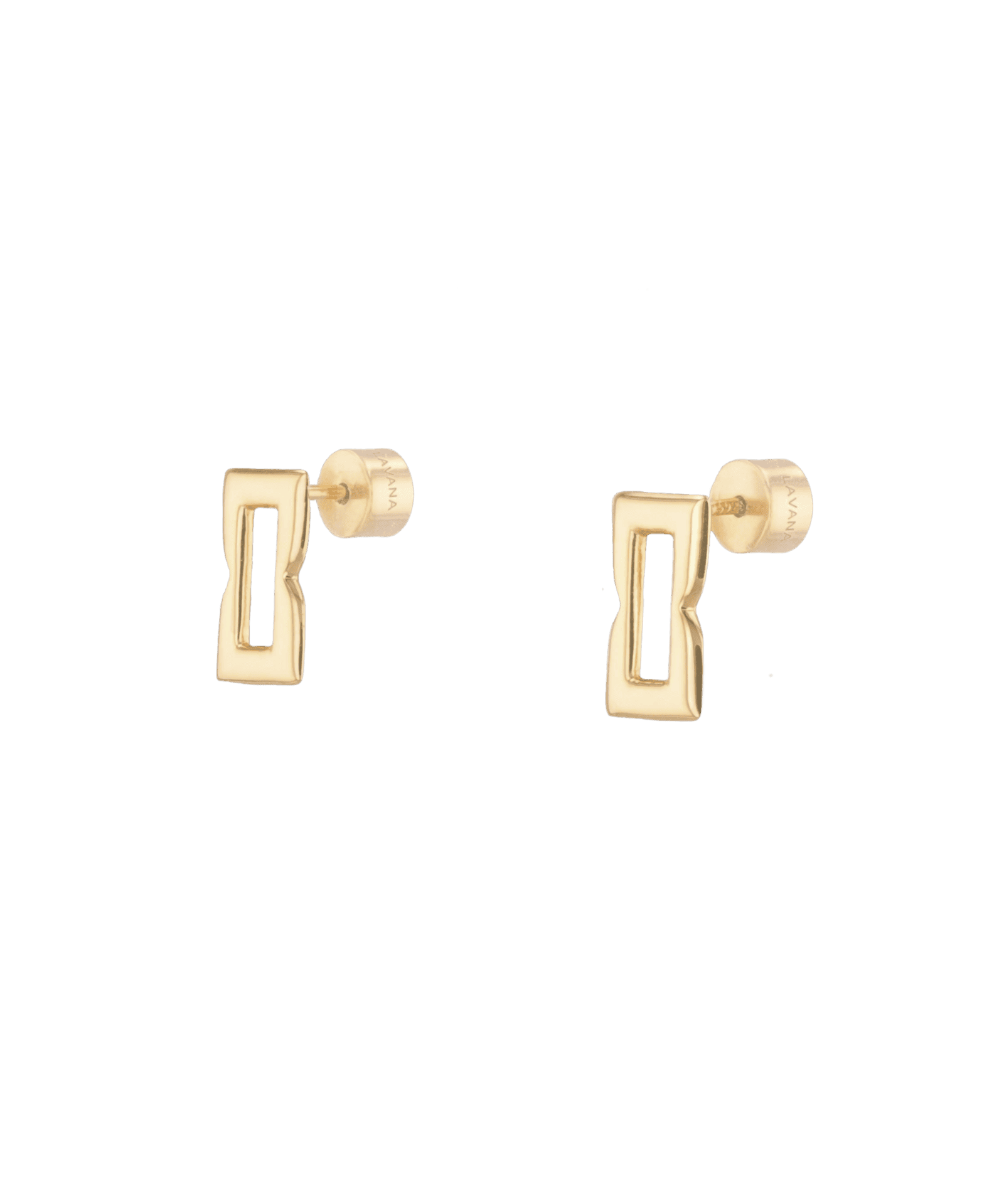 Lavana Signature Gold Link stud earrings