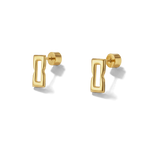 Lavana Signature Gold Link stud earrings 2