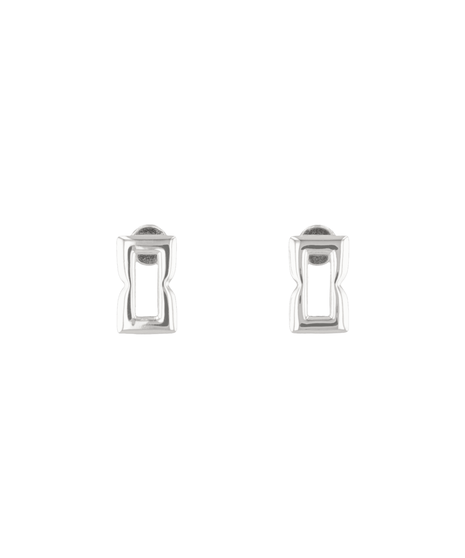 Lavana Signature Silver Link stud earrings