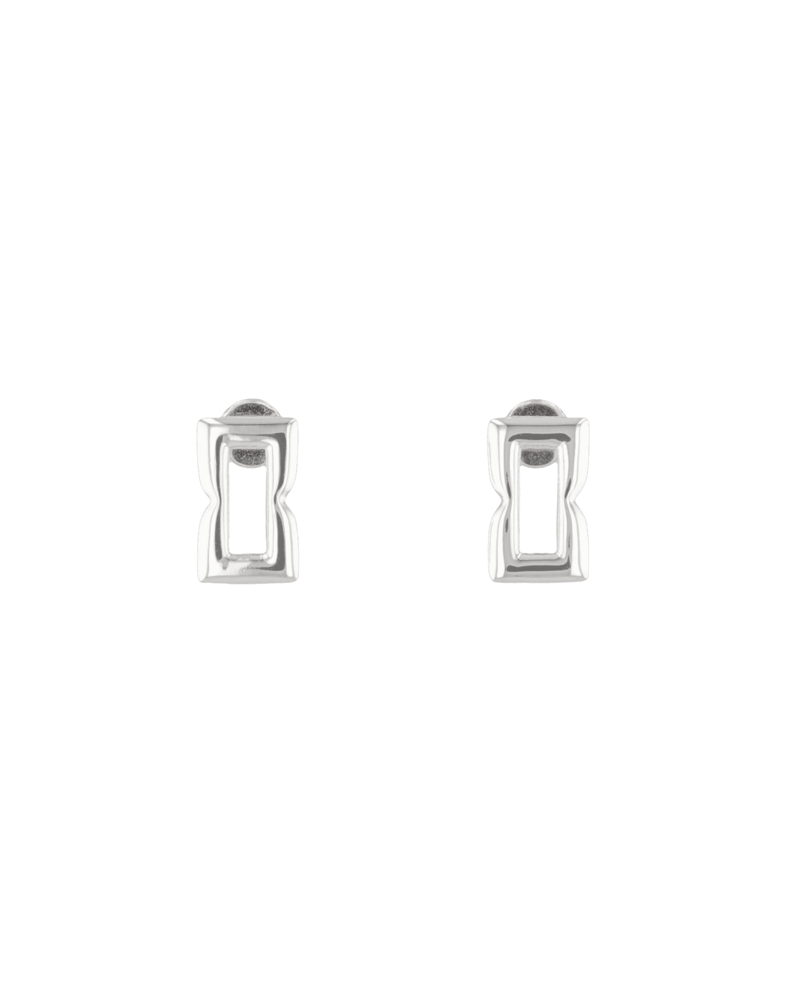 Lavana Signature Silver Link stud earrings