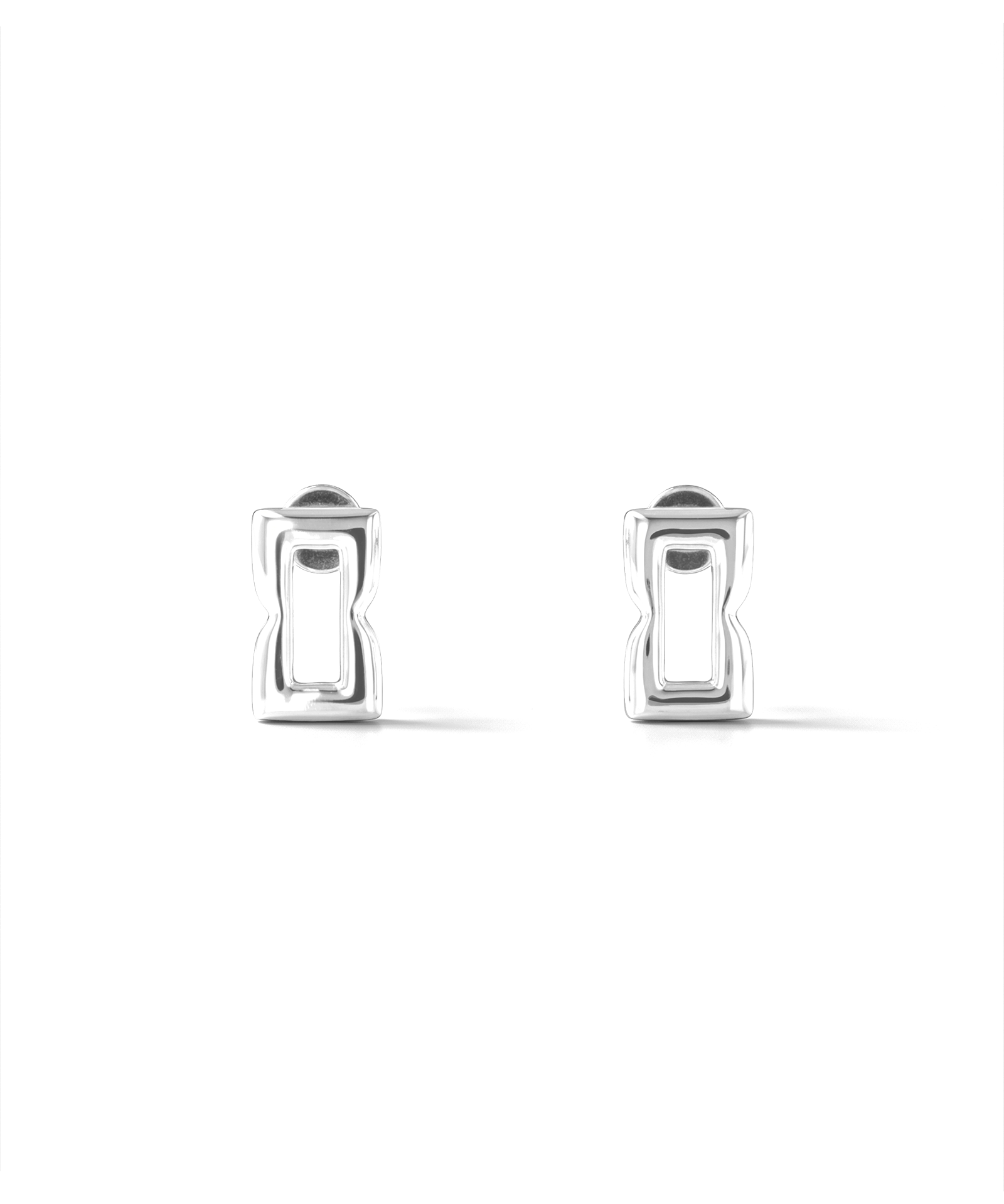 Lavana Signature Silver Link stud earrings 1
