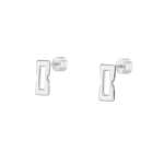 Lavana Signature Silver Link stud earrings