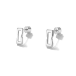 Lavana Signature Silver Link stud earrings 2