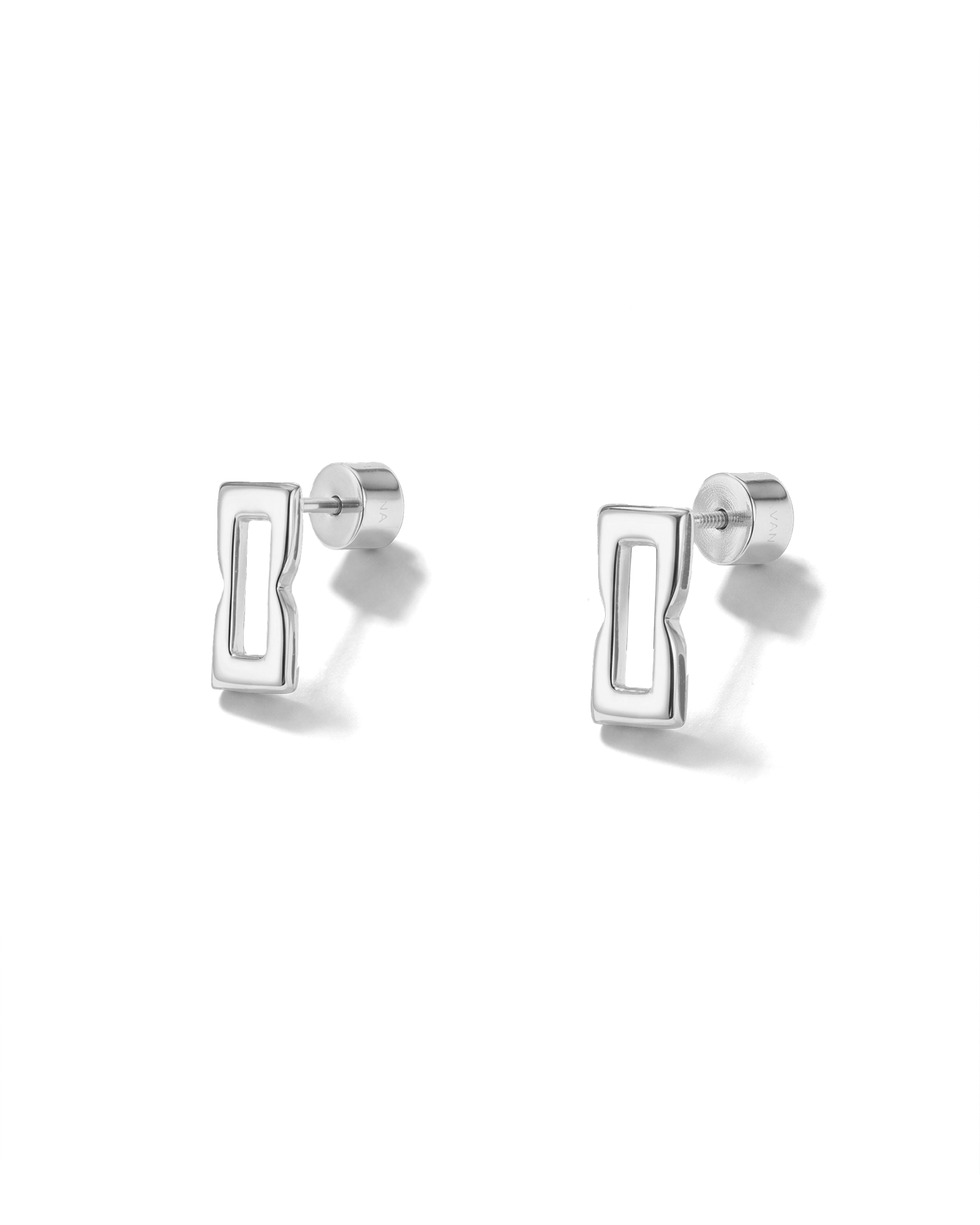 Lavana Signature Silver Link stud earrings 2