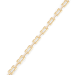 Lavana Signature gold diamond bracelet, with logo motif links and lab grown diamonds