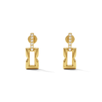 Lavana Signature gold link drop stud earrings with lab grown diamonds 1
