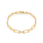 Lavana Signature gold logo motif link bracelet with polished finish