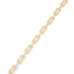 Lavana Signature gold logo motif link bracelet with polished finish