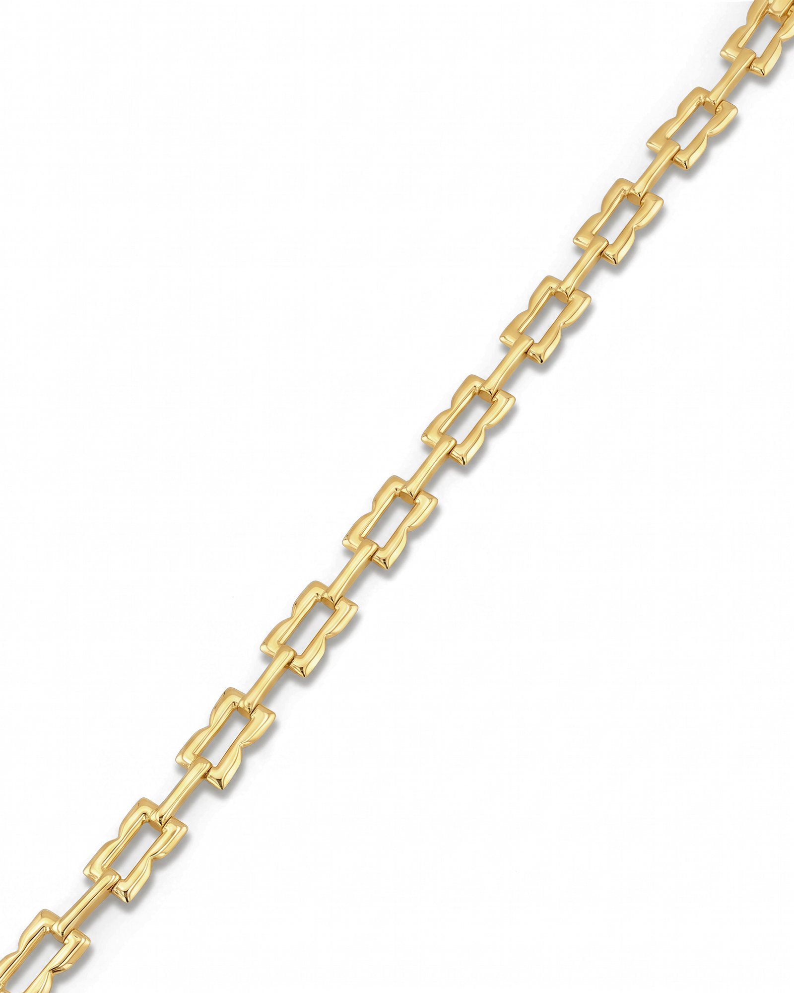Lavana Signature gold logo motif link bracelet with polished finish