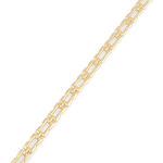 Lavana Signature gold logo motif link necklace with polished finish