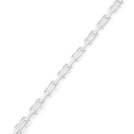 Lavana Signature silver diamond bracelet, with logo motif links and lab grown diamonds