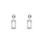 Lavana Signature silver link drop stud earrings by Lavana with lab grown diamonds