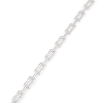 Lavana Signature silver logo motif link bracelet with polished finish