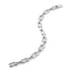 Lavana Signature silver logo motif link bracelet with polished finish 2