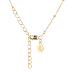 Lille Gold Station Chain Necklace by Lavana, with delicate cable and petite bead stations, clasp