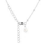 Lille Silver Station Chain Necklace by Lavana, with delicate cable and petite bead stations, clasp