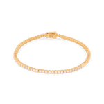 Lisbon Gold Diamond Tennis Bracelet by Lavana Classic Tennis Style Prong Set with a Secure Clasp