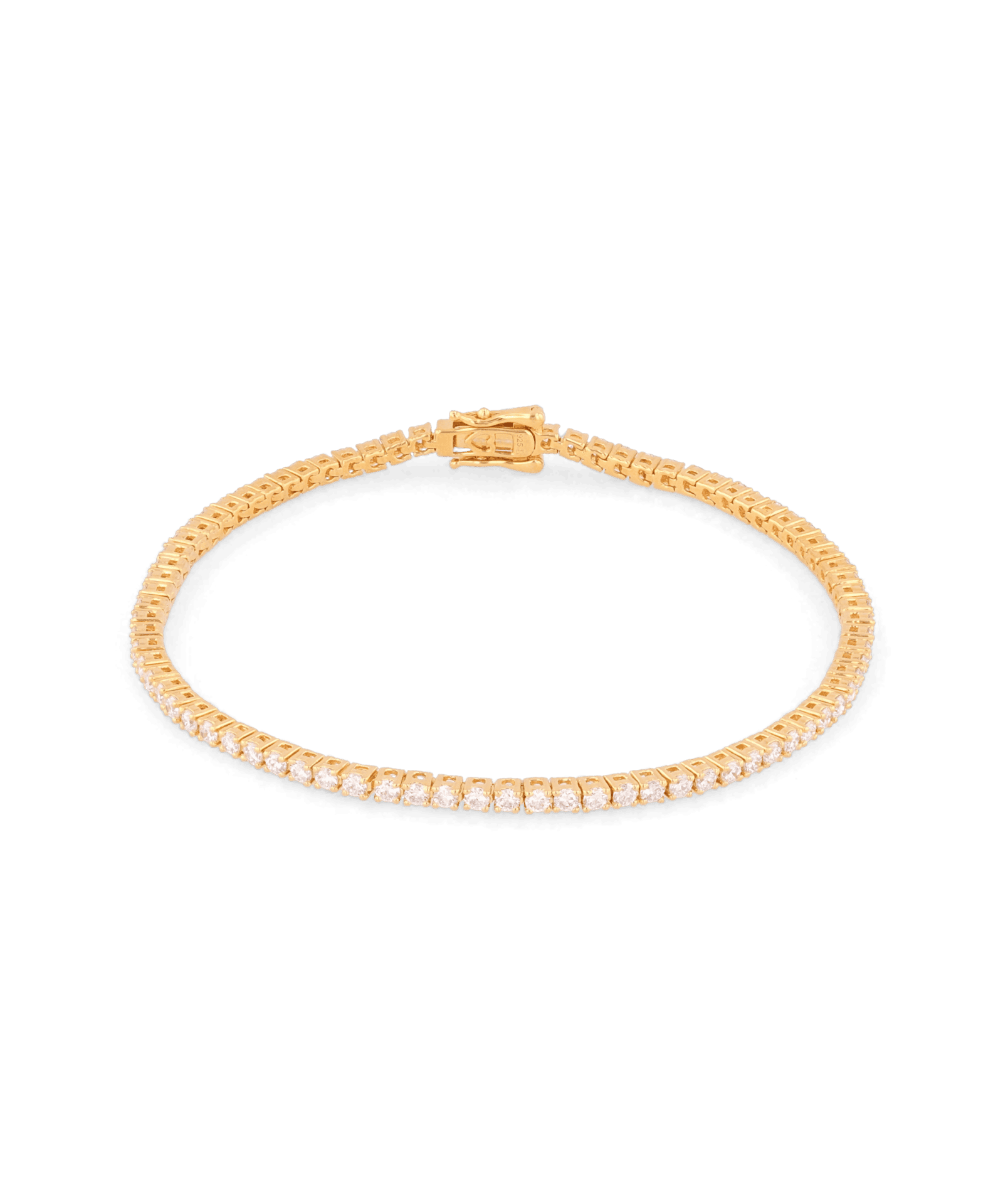 Lisbon Gold Diamond Tennis Bracelet by Lavana Classic Tennis Style Prong Set with a Secure Clasp