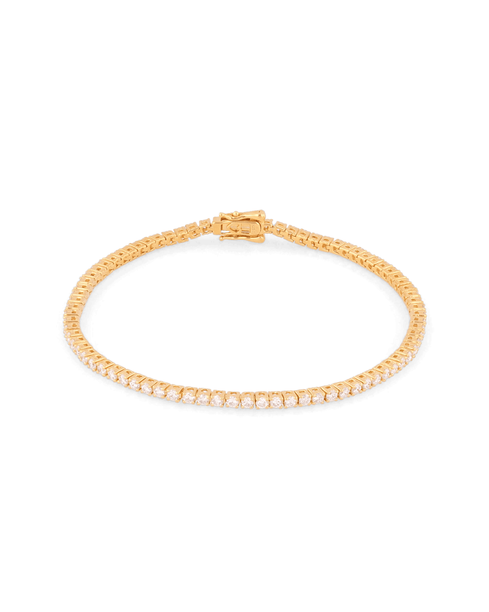 Lisbon Gold Diamond Tennis Bracelet by Lavana Classic Tennis Style Prong Set with a Secure Clasp