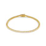 Lisbon Gold Diamond Tennis Bracelet by Lavana classic tennis style prong set with a secure clasp 1