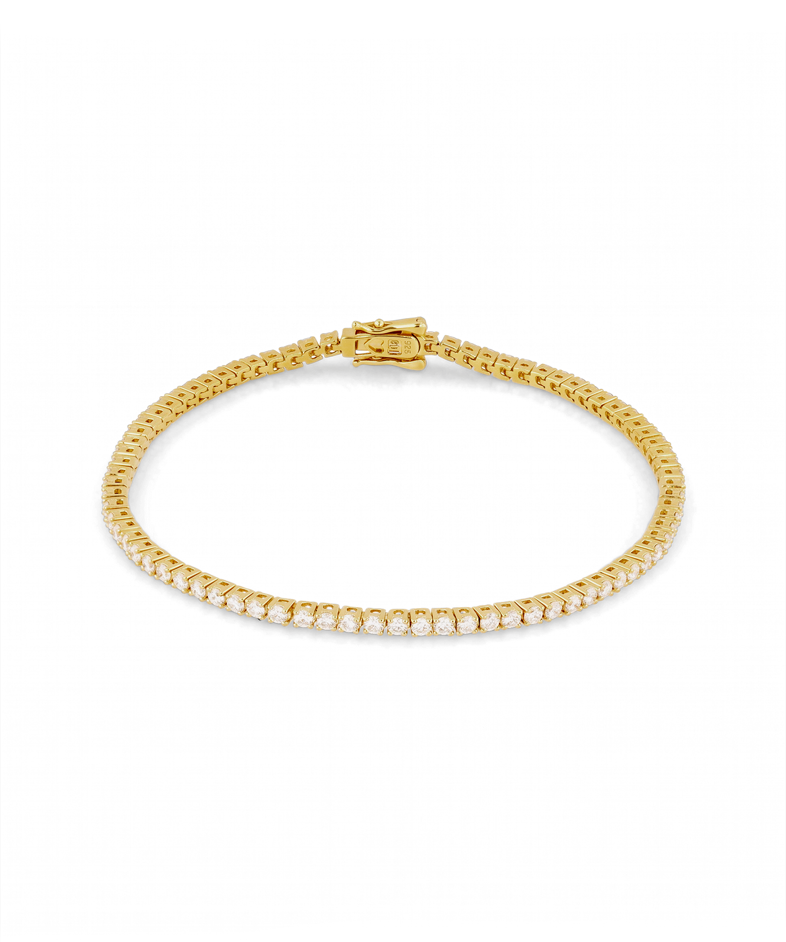 Lisbon Gold Diamond Tennis Bracelet by Lavana classic tennis style prong set with a secure clasp 1