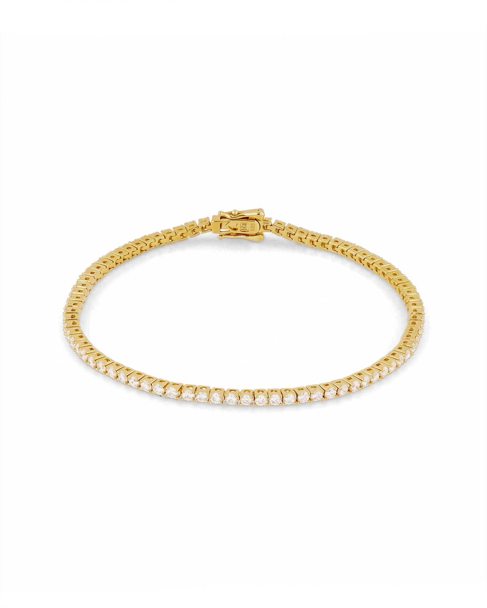 Lisbon Gold Diamond Tennis Bracelet by Lavana classic tennis style prong set with a secure clasp 1