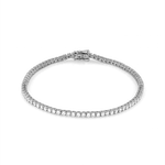 Lisbon Silver Diamond Tennis Bracelet by Lavana classic tennis style prong set with a secure clasp 1