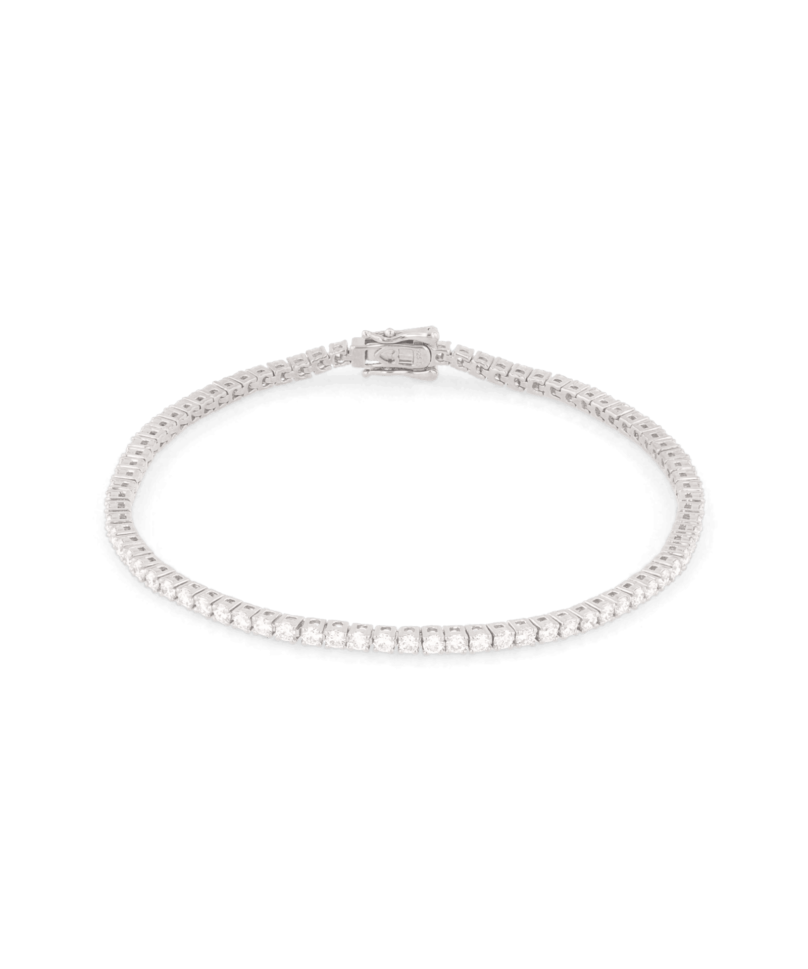 Lisbon Silver Diamond Tennis Bracelet by Lavana Classic Tennis Style Prong Set with a Secure Clasp