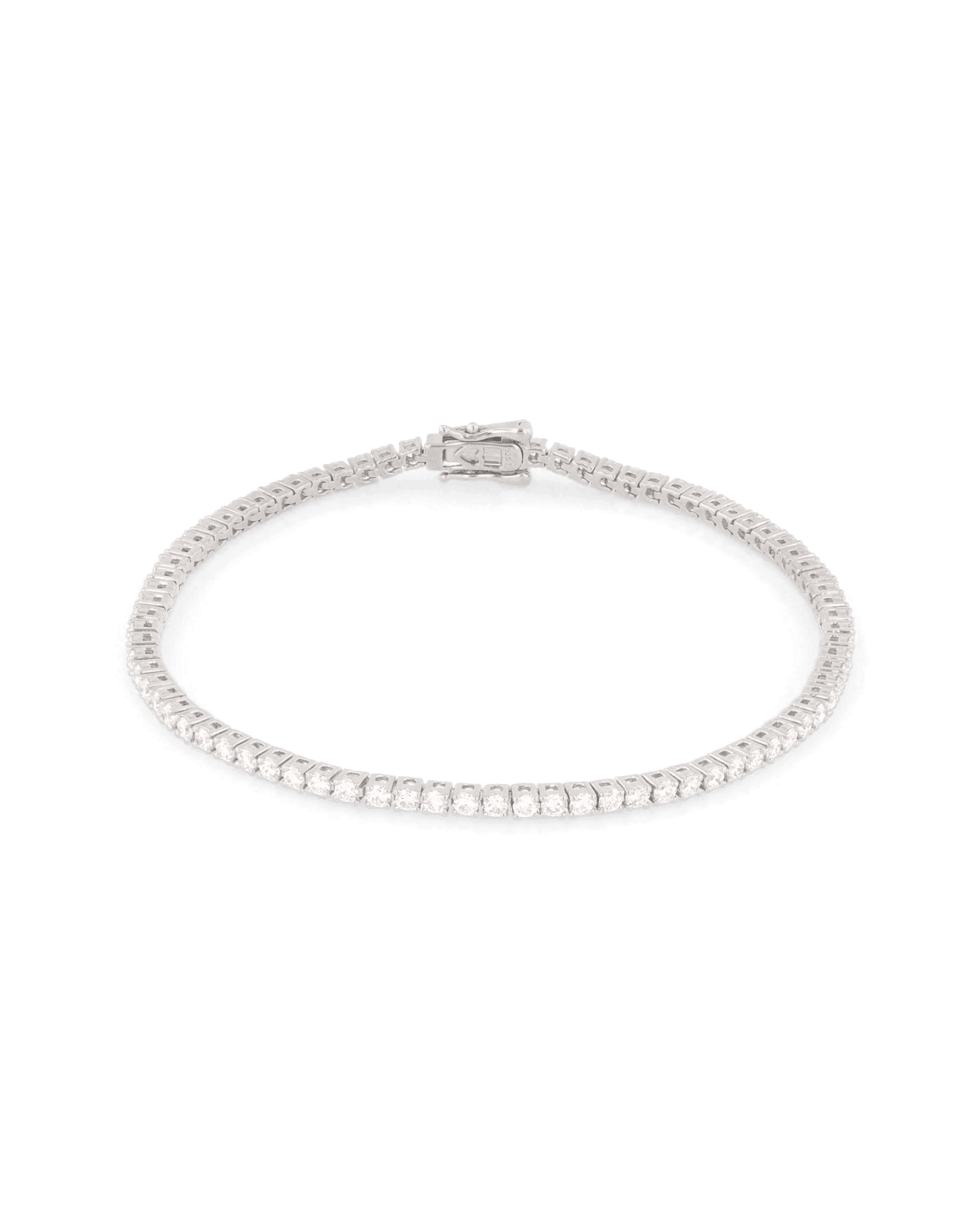 Lisbon Silver Diamond Tennis Bracelet by Lavana Classic Tennis Style Prong Set with a Secure Clasp