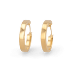 Luna Gold Hoop Earrings by Lavana, polished classic 4mm hoops available in four sizes