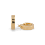 Luna Gold Hoop Earrings by Lavana, polished classic 4mm hoops available in four sizes