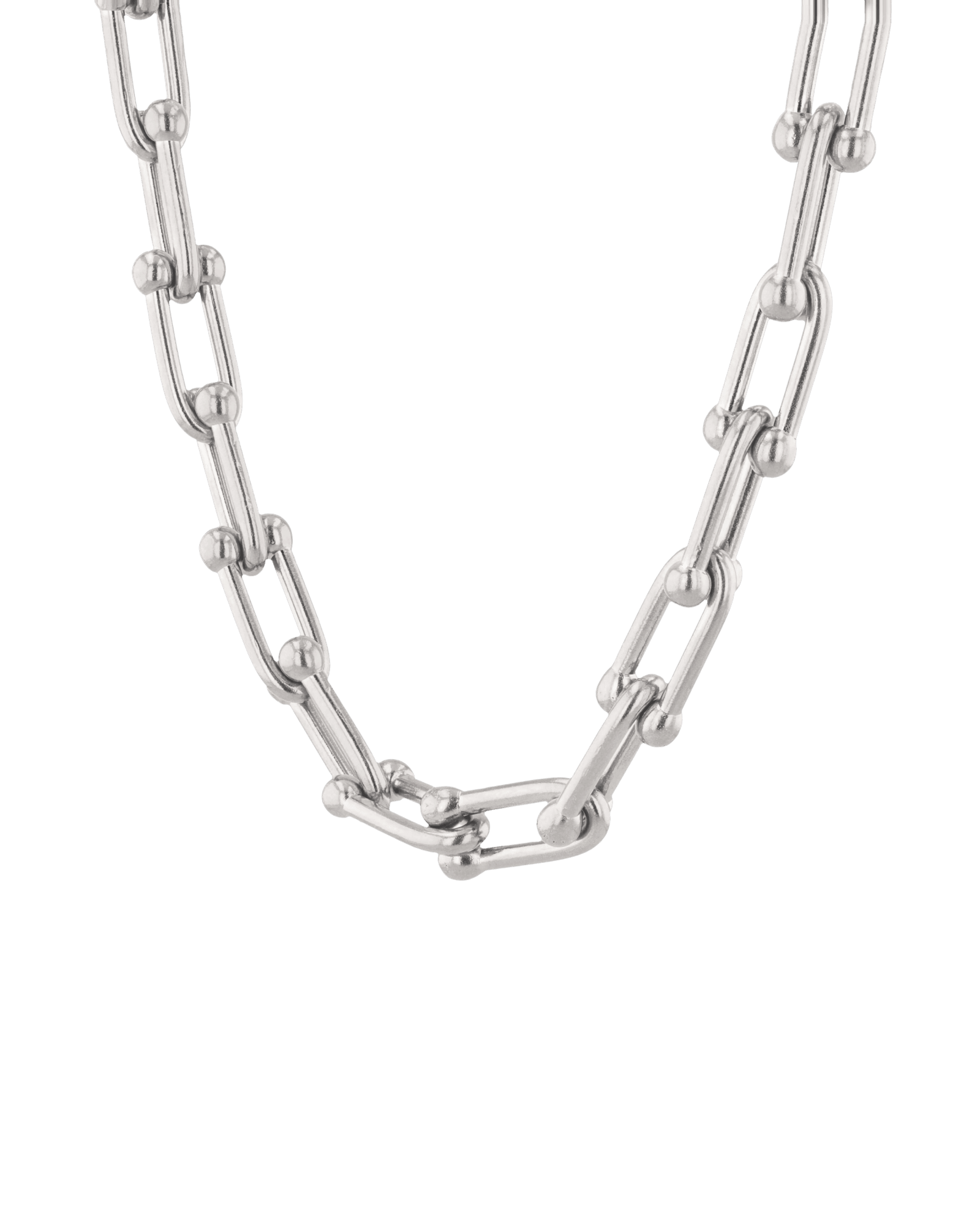 Luxe Link Silver Chain Necklace by Lavana, chunky polished links Hardwear inspired dressy set