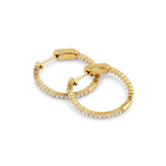 Madrid Gold Diamond Hoop Earrings by Lavana Round Cut Pave Lab Grown Diamonds