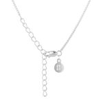 Mali Sterling Silver Box Chain Necklace by Lavana, with sleek, square link profile, clasp