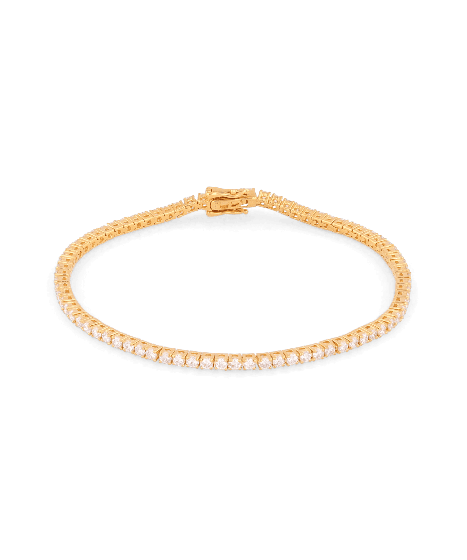 Melbourne Gold Diamond Tennis Bracelet by Lavana Round Cut Classic Tennis Style with a Secure Clasp