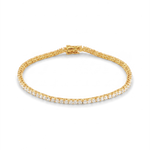 Melbourne Gold Diamond Tennis Bracelet by Lavana Round Cut Classic Tennis Style with a Secure Clasp
