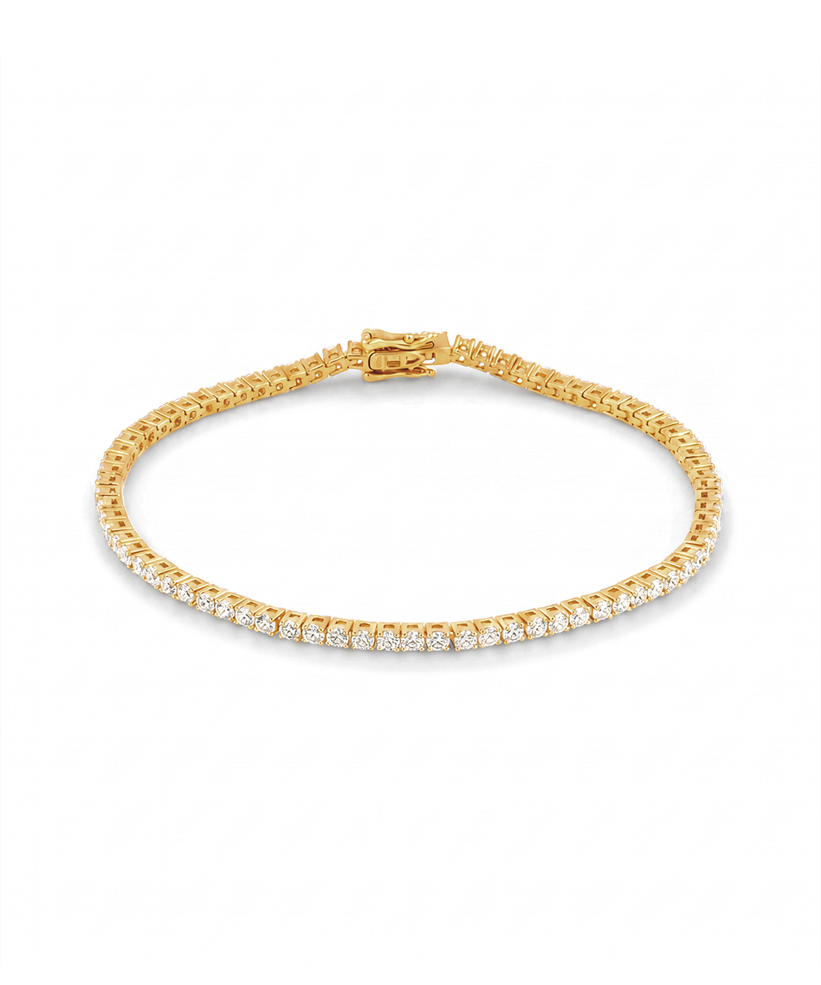 Melbourne Gold Diamond Tennis Bracelet by Lavana Round Cut Classic Tennis Style with a Secure Clasp