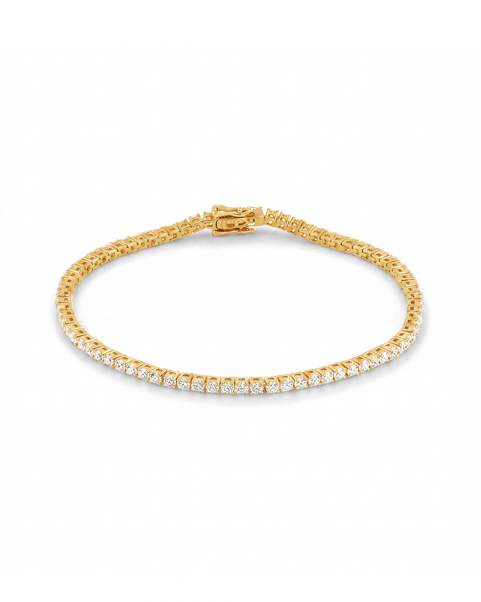 Melbourne Gold Diamond Tennis Bracelet by Lavana round cut classic tennis style with a secure clasp 1