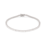 Melbourne Silver Diamond Tennis Bracelet by Lavana Round Cut Classic Tennis Style with a Secure Clasp