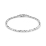 Melbourne Silver Diamond Tennis Bracelet by Lavana Round Cut Classic Tennis Style with a Secure Clasp