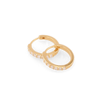 Miami Gold Diamond Huggie Earrings by Lavana 18k Gold Vermeil Hoops Round Cut Lab Grown Diamonds