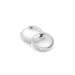 Miami Silver Diamond Huggie Earrings by Lavana 18k silver vermeil hoops round cut lab grown diamonds 2