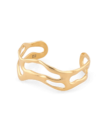Molten Open Gold Cuff Bracelet by Lavana, sculptural openwork silhouette