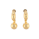 Molten Orb Gold Stud Earrings by Lavana, sculptural stud with polished orb accent