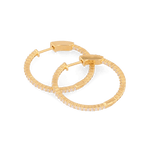 Monte Carlo Gold Diamond Hoop Earrings by Lavana 18k Gold Vermeil Pave Sparkling Lab Grown Diamonds